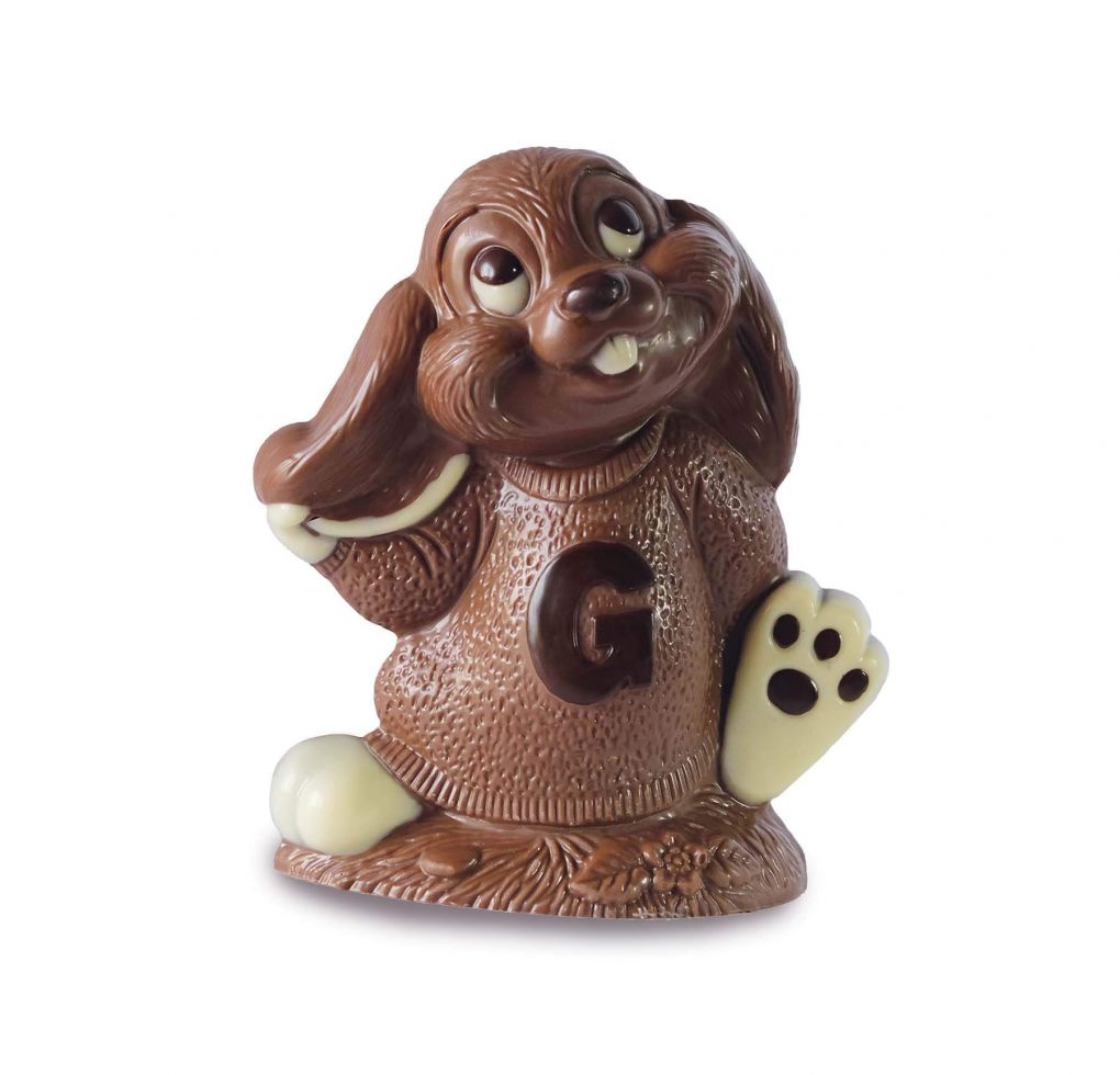 Schokolade Osterhase - Schokolade - Nougat - Schweizer Schokolade - Pralinen - Schoggistängeli - weisse Schokolade - Napolitains - Osterhase Schokolade- Krokant- Schokoriegel - Schokoladentafel - Milchschokolade - Tafelschokolade - Branche Schokolade - Nougat kaufen - Mandelkrokant - Schokoladengeschenke - Schokoladenherz - Schoggi Hasen